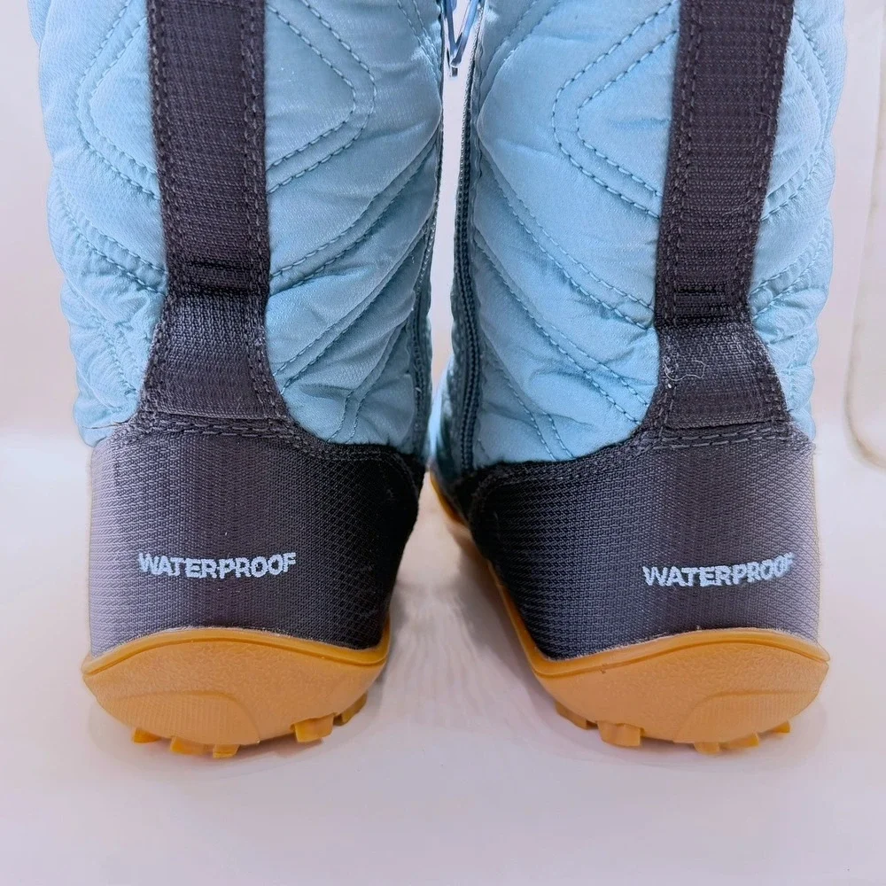 Columbia Minx Mid II Omni-Heat‎ Waterproof Blue Quilted Winter Boots Womens